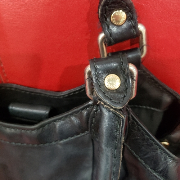 Gucci Top Handle Sukey Pebbled WITHOUT Gg Charm Black Calfskin Leather Shoulder - Picture 11 of 16